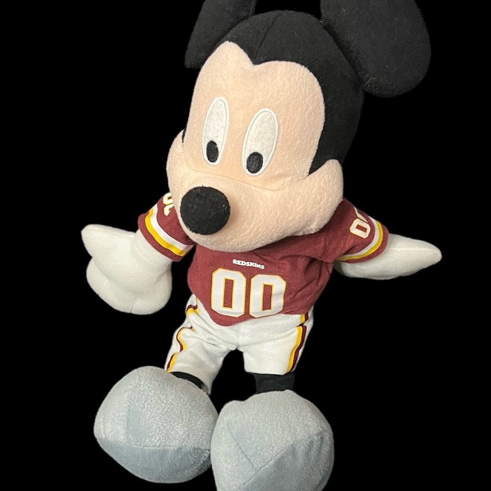 Disney Mickey Mouse Redskins Plush Collegiate College Stuffed Animal 18”